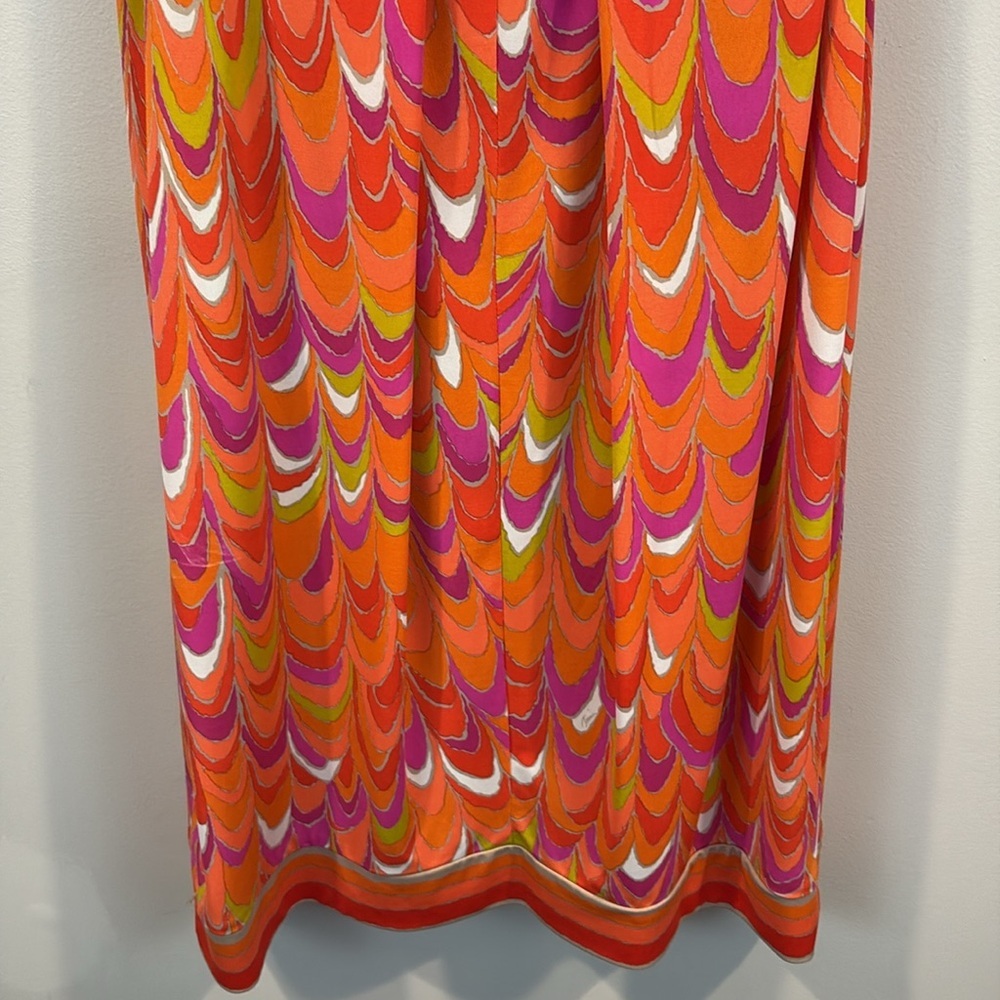 Trina Turk Vibrant Sleeveless Open Back Shift Dress Size 10 Resortwear - Picture 8 of 11